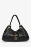 Salvatore Ferragamo Black Leather Top Handle Bag