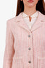 Pre-loved Chanel™ 05C Pink Cotton Silk Tweed Jacket Size 38