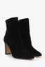 Manolo Blahnik Black Suede 'Rosie 90' Patent Leather Heeled Ankle Boots Size 39.5