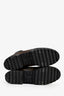 Bottes Laureate Louis Vuitton en daim noir et toile Monogram, taille 39,5