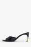 Gucci Black Leather Bamboo Heel Castello Mules Size 42