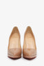 Christian Louboutin Beige Patent Leather Platform Heels Size 37