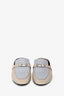 Hermès Beige/Grey/Brown Goatskin Leather 'Blossom Mules' Size 39