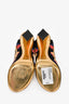 Louis Vuitton Black/Multicolour Satin Floral Embroidered Heels Size 36.5