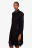 Rosaria Lamanna Black Lace Embroidered Overcoat Size 8