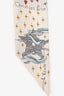 Christian Dior Cream Printed Silk 'L'Etoile' Twilly