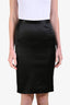 Dolce & Gabbana Black Satin Pencil Skirt Size 40