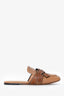 Loewe Beige Leather Gate Mules Size 35