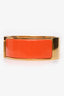 Hermès Gold/Orange Enamel 'Clic Clac H' Bracelet