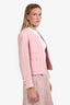 Pre-loved Chanel™ Vintage Pink Wool Blend Boucle Tweed Cropped Jacket Size 44