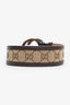Gucci Brown/Beige GG Canvas and Leather Interlocking G Belt