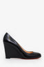 Christian Louboutin Black Patent 85mm Wedges Size 41