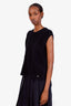 Pre-loved Chanel™ Navy Cotton Knit Top Size 42