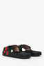 Gucci Black Rubber Vintage Web Bow Slide Sandals Size 36