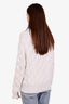 Bottega Veneta White/Green Cotton Button Up Cardigan Size XL
