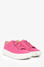 Versace Pink Canvas La Greca Platform Sneakers Size 6