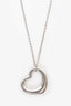 Tiffany & Co. Sterling Silver Elsa Peretti Open Heart Necklace