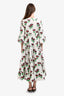 La DoubleJ White/Multicolour Floral Tiered Short Sleeve Midi Dress Size S