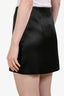 Frame Black Satin Mini Skirt Size 6