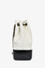 Pre-loved Chanel™ 2018 19 Black White Aged Leather Small Gabrielle Backpack