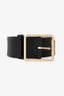 Louis Vuitton Black Leather Embossed Logo Belt