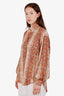 Smythe Python Printed Button Up Blouse Size M