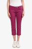 Christian Dior Magenta Denim Capris Size 8