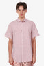 Louis Vuitton White/Orange Flower Motif Button Down Short Sleeve Shirt L Mens