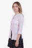 Pre-loved Chanel™ 2003 Pink Interlocking CC Logo Half Sleeve Cardigan Estimated Size XS