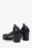 Pre-loved Chanel™ Black Leather Cap Toe Pumps Size 40.5