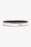 Hermès Palladium/White Caleche Narrow Bangle Bracelet