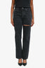 Agolde Black Denim 'Lana Slice' Jeans Size 25