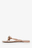 Valentino Blush Rubber Rockstud Bow Sandals Size 39