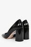 Prada Black Patent Leather Square Toe Pumps Size 36.5