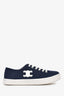 Celine Navy Blue Canvas Triomphe Sneakers Size 37