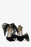 Jimmy Choo Black 'Averly 100' Bow Heels Size 37.5