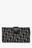 Dior Black Oblique Canvas Saddle Long Wallet