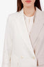 Veronica Beard White/Beige Linen 'Braeton' Dickey Jacket Size 2