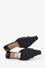 Gucci by Tom Ford 2000s Black GG Canvas Leather Heeled Mules Size 7.5