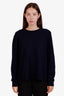 Eric Bompard Navy Cashmere Crew Neck Sweater Size L