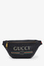 Gucci Black Grained Leather Small Web Belt Bag
