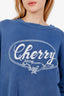 Cherry Los Angeles Blue Cotton Logo Sweater Size M
