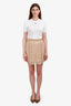Red Valentino Beige Embroidered Mini Skirt Size 42