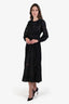 Doen Black Cotton Eyelet Maxi Dress Size S