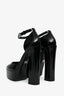 Dolce & Gabbana Black Patent Platform Block Heels Size 39