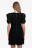 Elliatt Black Embroidered Floral Short Sleeve Mini Dress Size S