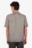 Christian Dior Taupe Silk Jacquard Short Sleeve Shirt Size 38 Mens
