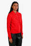 Maje Red Wool Blend 'Armour' Pocket Sweater Size 1