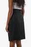 Max Mara Black Wool Button Detailed Skirt Size 4