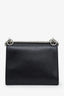 Fendi Black Leather Monster Kan I Shoulder Bag with Fur Handle